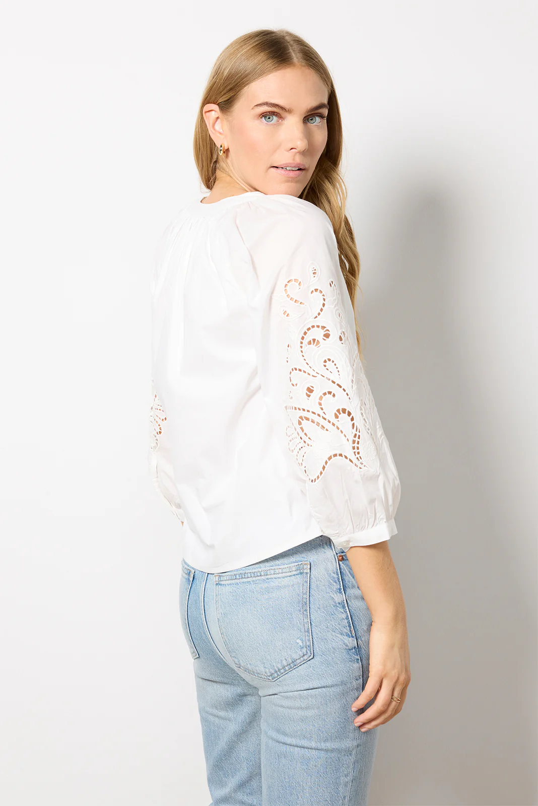 Ainsley Eyelet Sleeve Top - Image 4