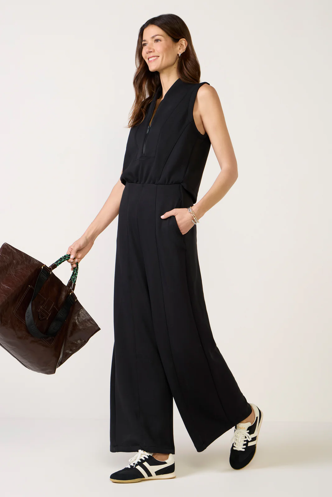 AirEssentials Draped Collar 1/2 Zip Jumpsuit - Image 5