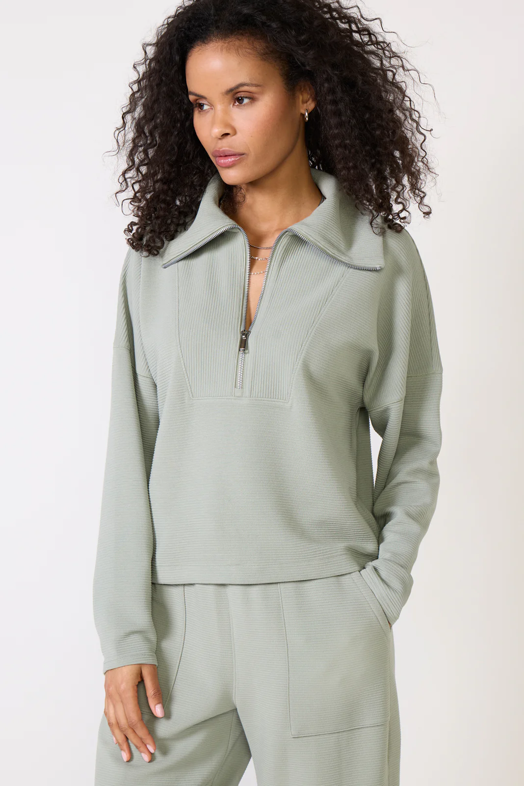 AirEssentials French Rib Half Zip Sweatshirt - Image 5