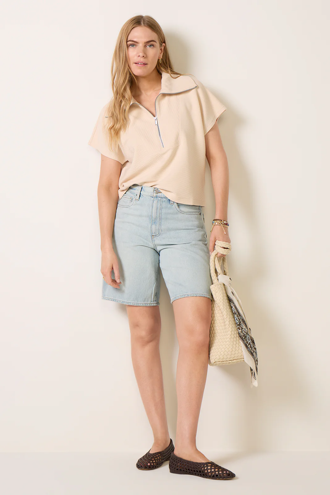 AirEssentials Ribbed Short Sleeve Half Zip - Image 2