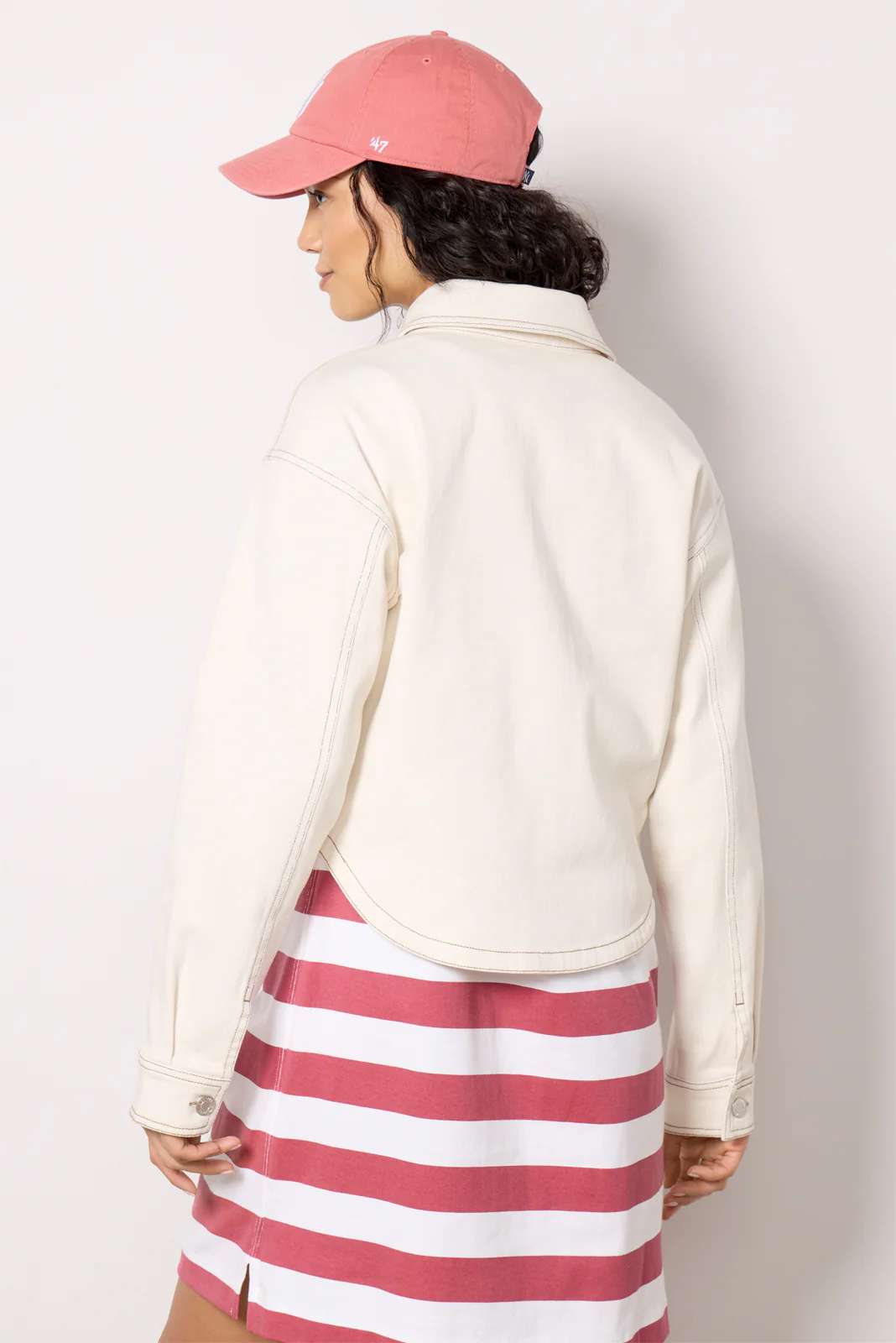 All Day Cropped Twill Jacket - Image 4
