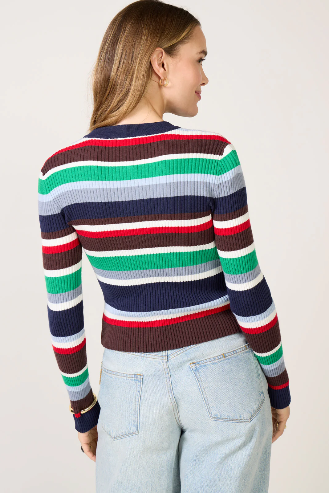 Alyssa Stripe Twin Set Cardigan - Image 4