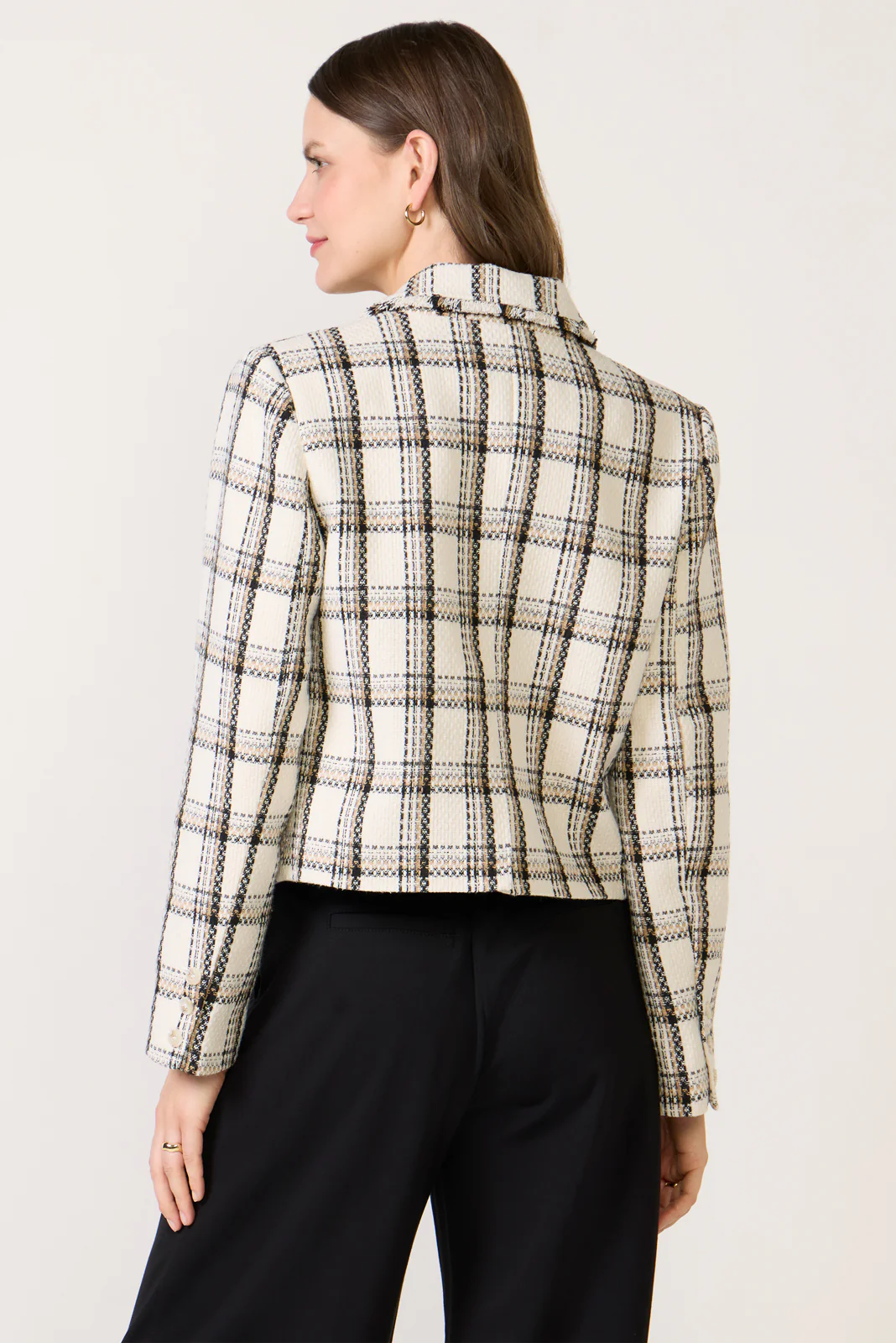 Amy Raw Edge Plaid Jacket - Image 4