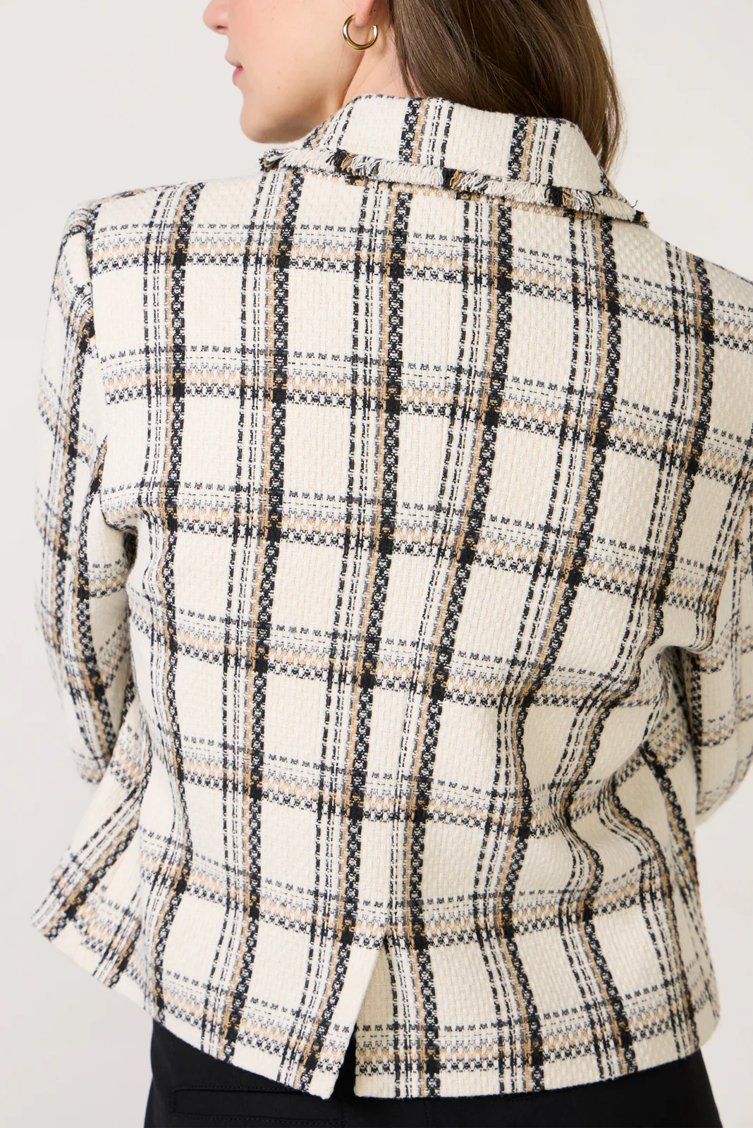 Amy Raw Edge Plaid Jacket - Image 5