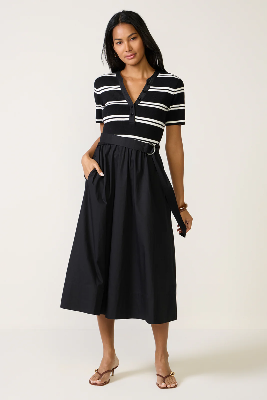 Anika Twofer Henley Midi Dress - Image 5