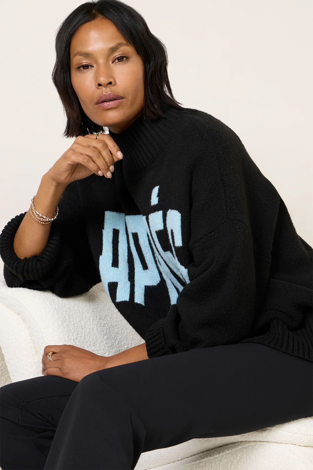 Apres Intarsia Mockneck Sweater - Image 5