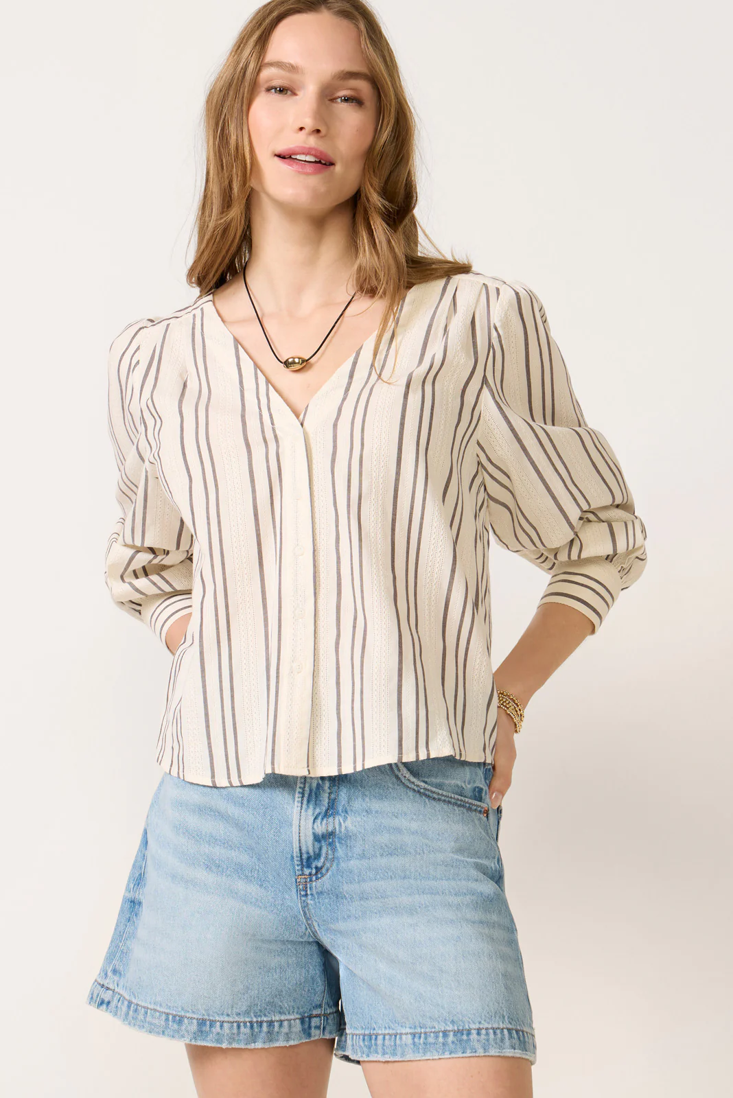 Bailey Button Stripe Blouse - Image 5