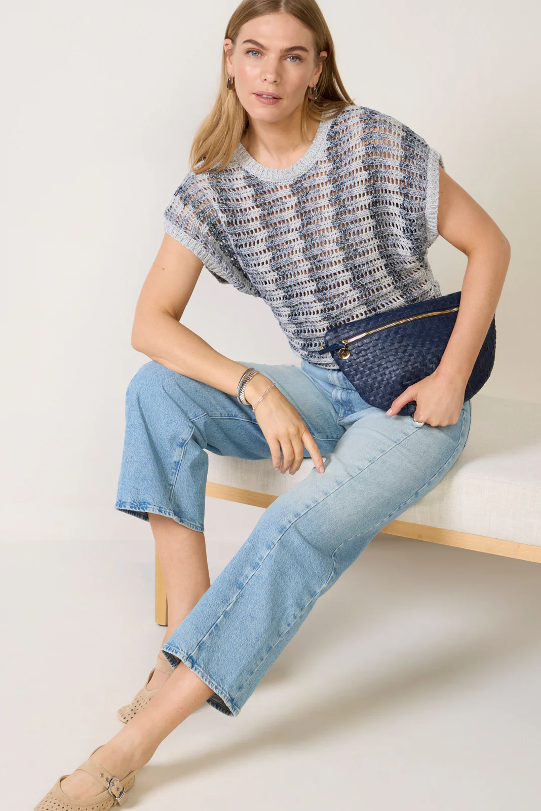 Ballast Crochet Stripe Top - Image 6