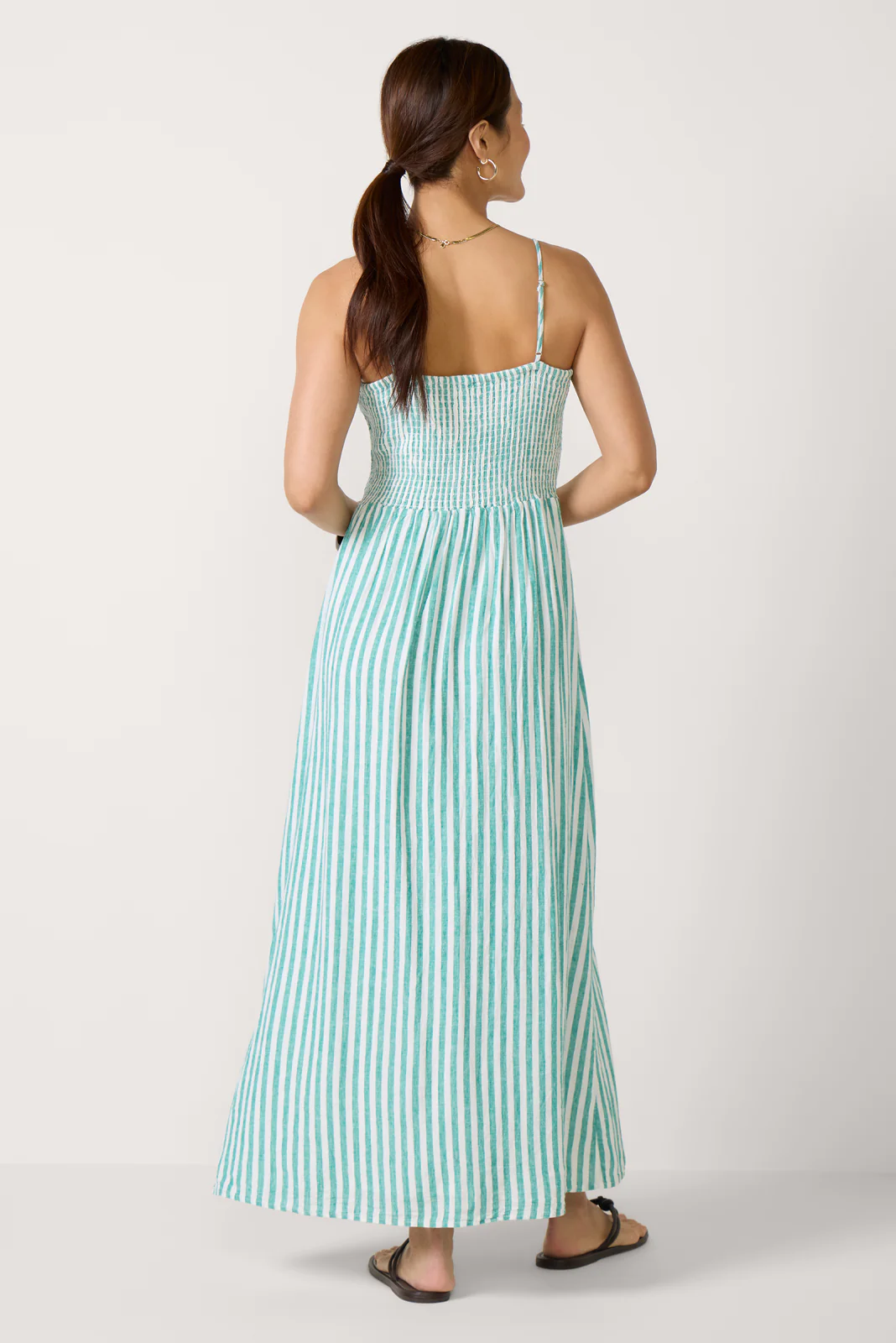 Bayside Striped Linen Dress - Image 4