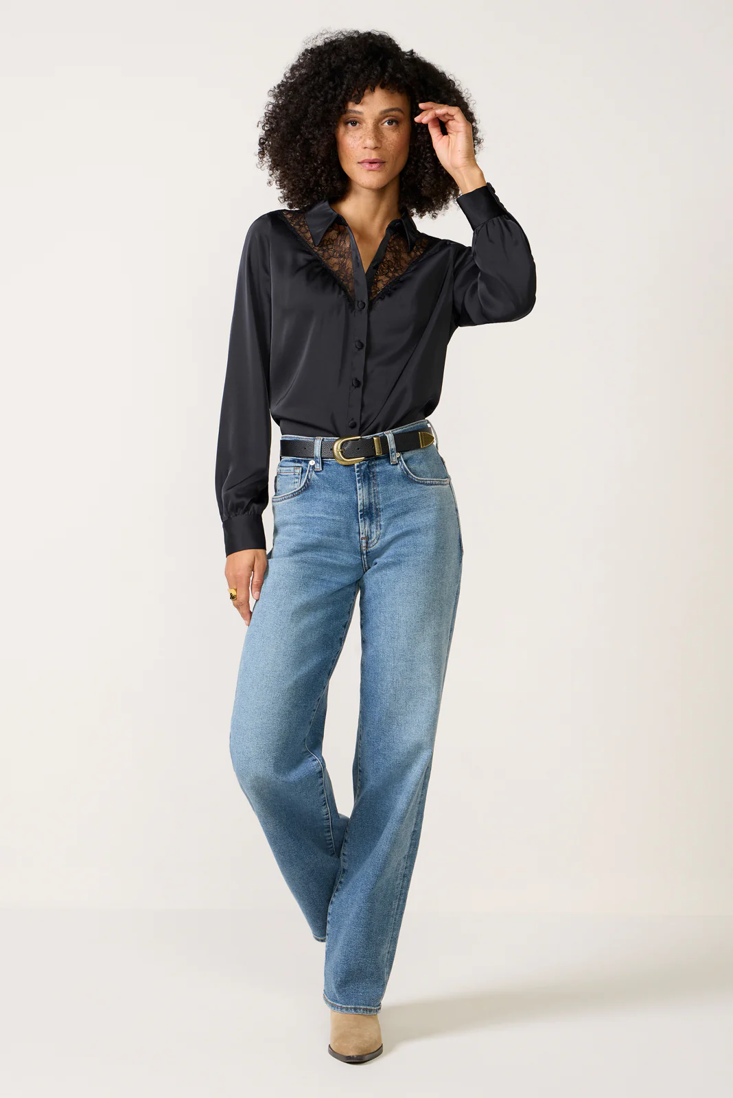 Bella Lace Trim Shirt - Image 5