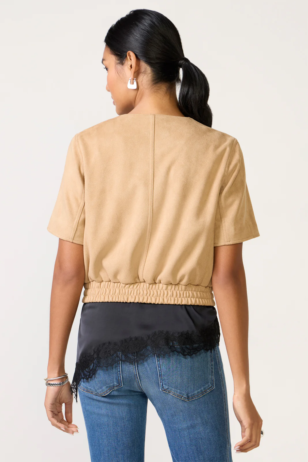 Billie Faux Suede Bomber - Image 4