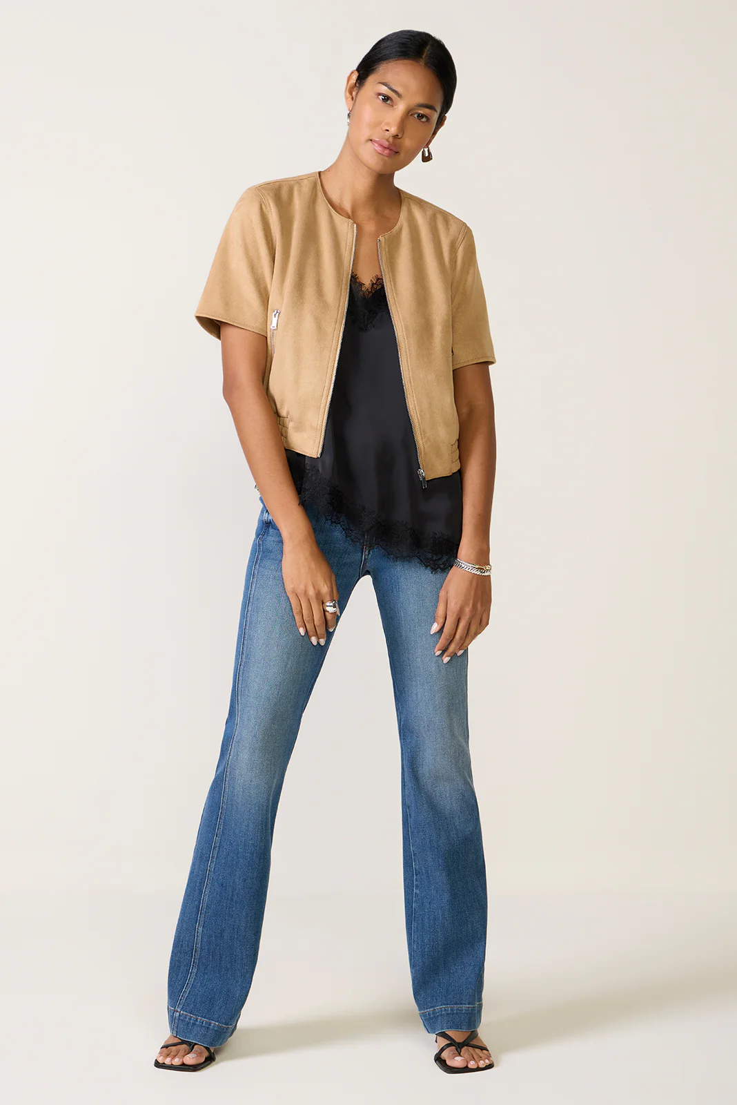 Billie Faux Suede Bomber - Image 5