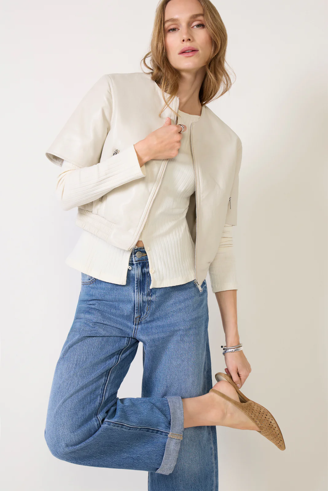 Billie Leather Bomber - Image 5