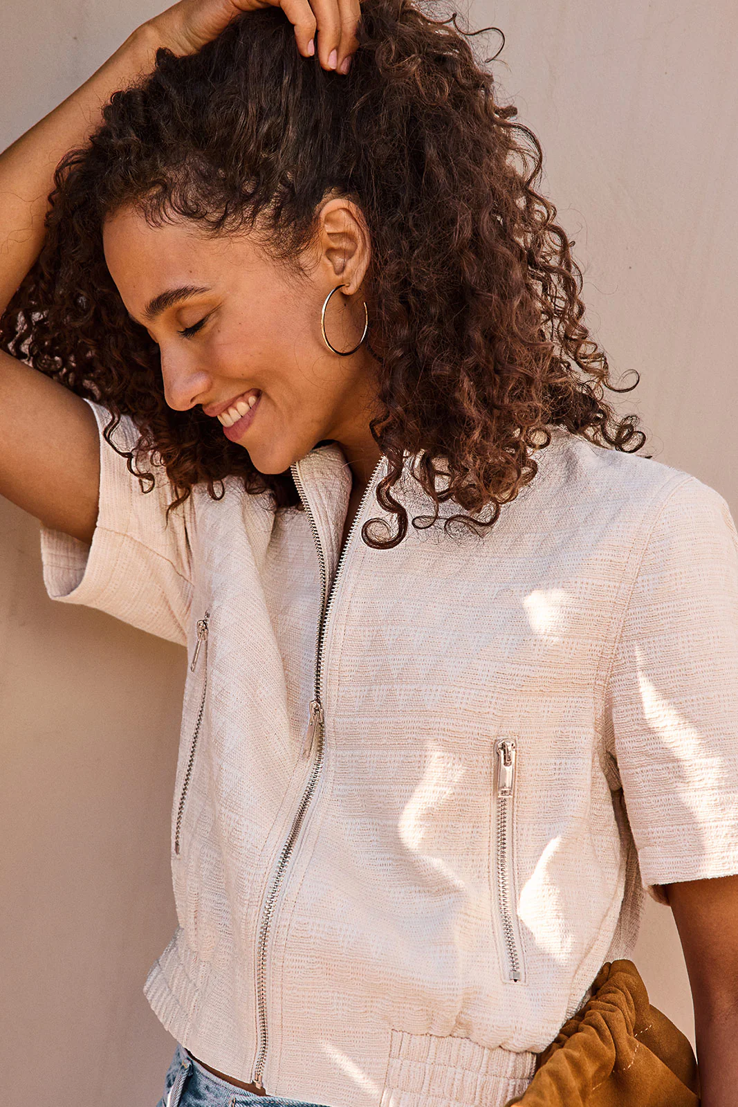 Billie Textured Bomber - Image 6