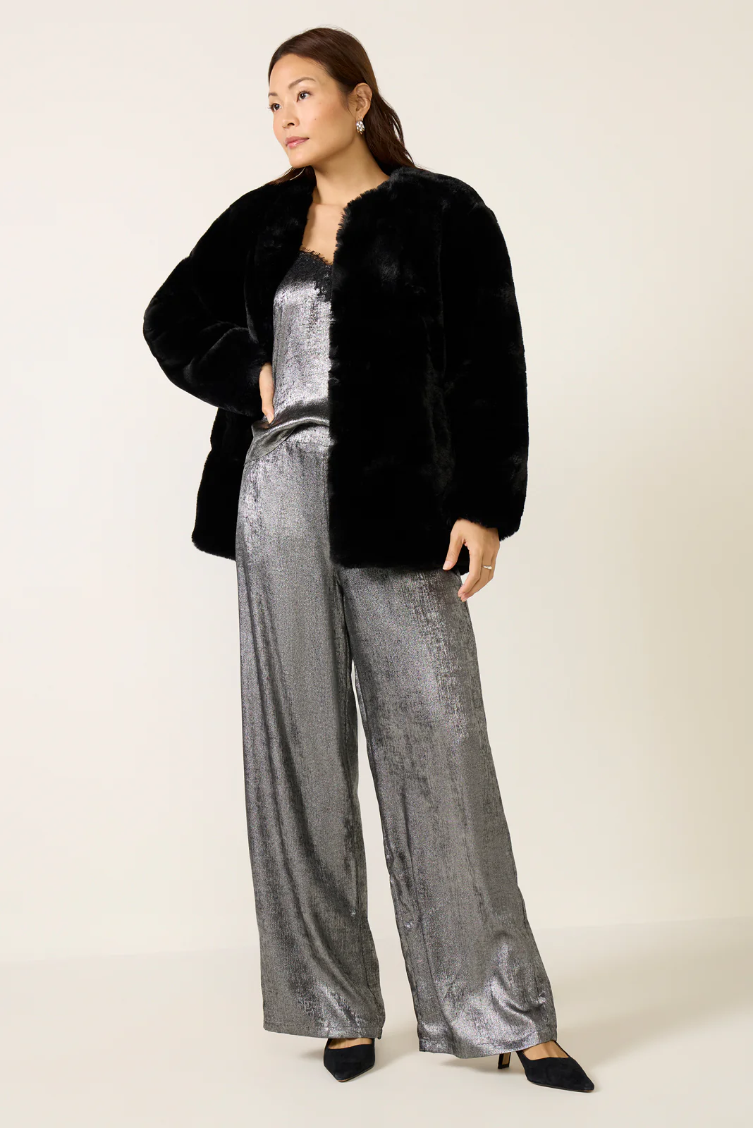 Black Cherry Fur Jacket - Image 5