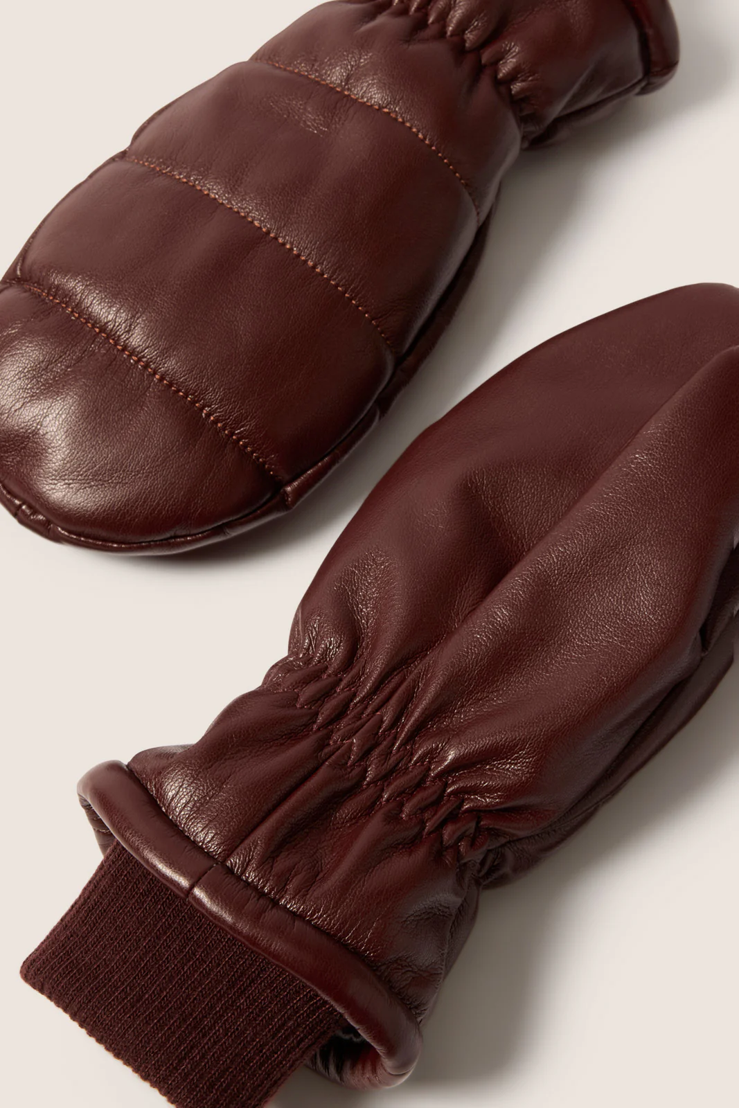 Blaire Faux Leather Puffer Mitten - Image 3