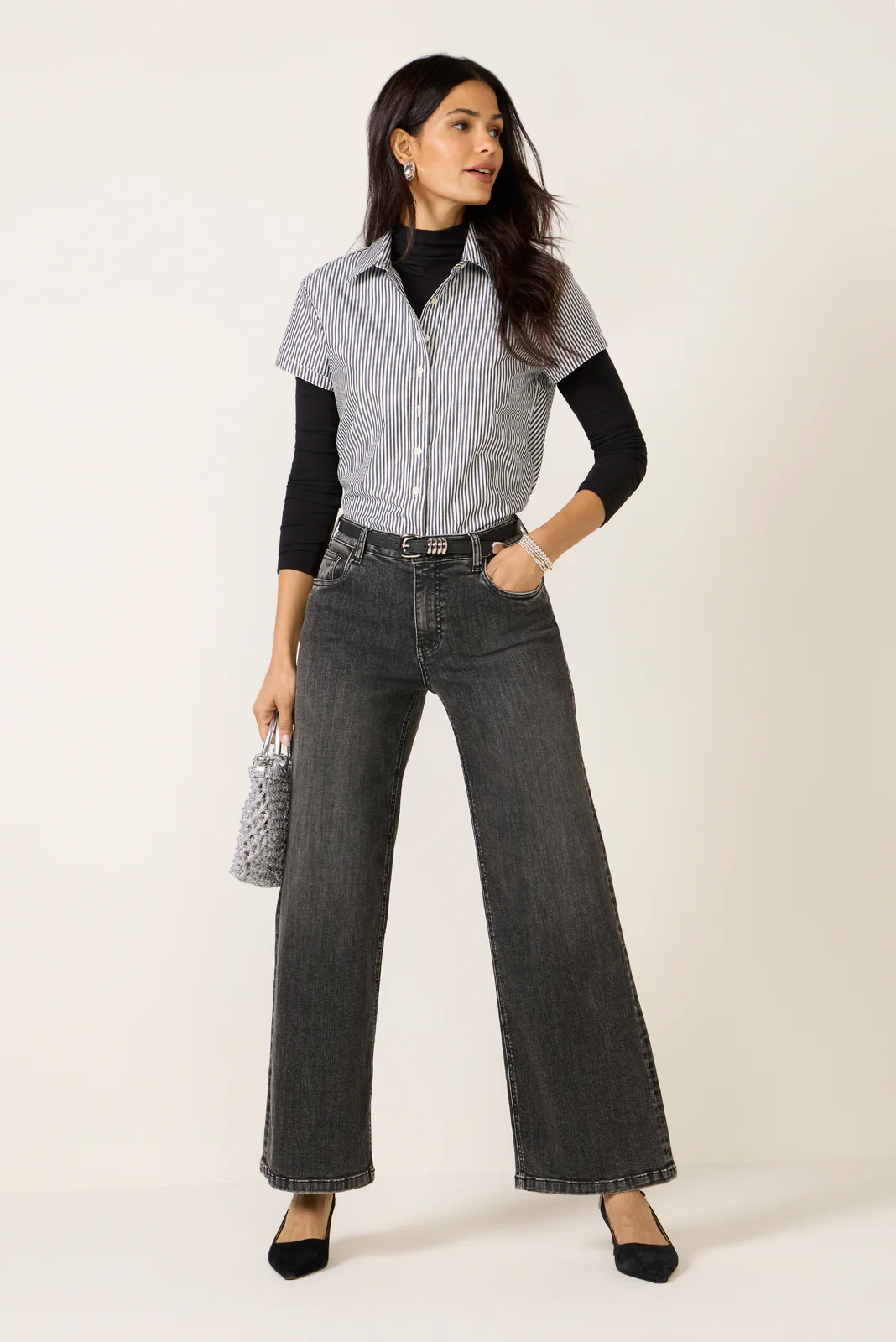Boxy Crop Short Sleeve Shirt - Image 2