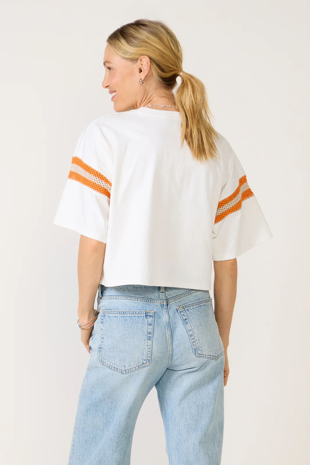 Bridget Crochet Varsity Tee - Image 4