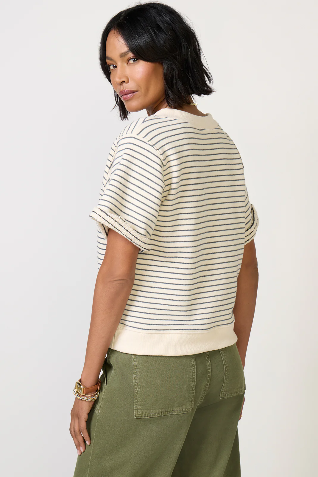 Briggs Stripe V Neck Sweatshirt - Image 4