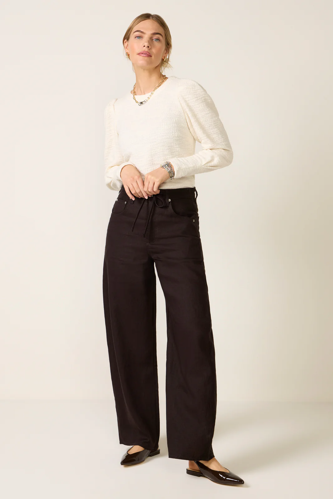 Brynn Wide Leg Drawstring Pant - Image 5