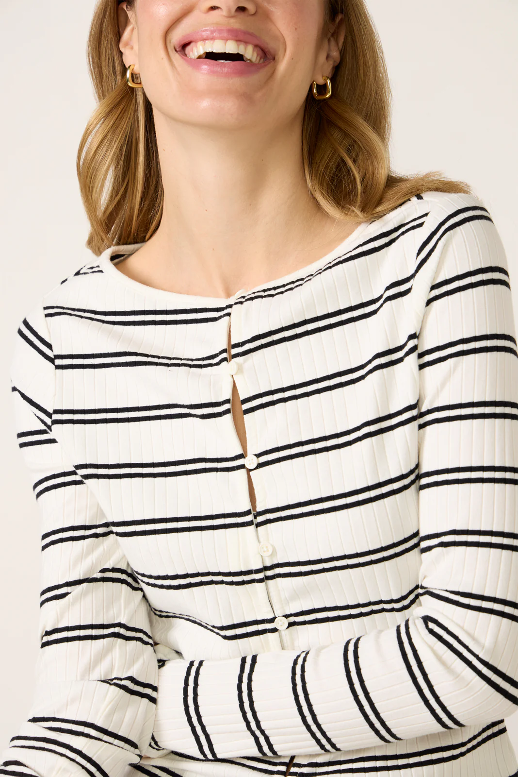 Button Front Rib Top - Image 3