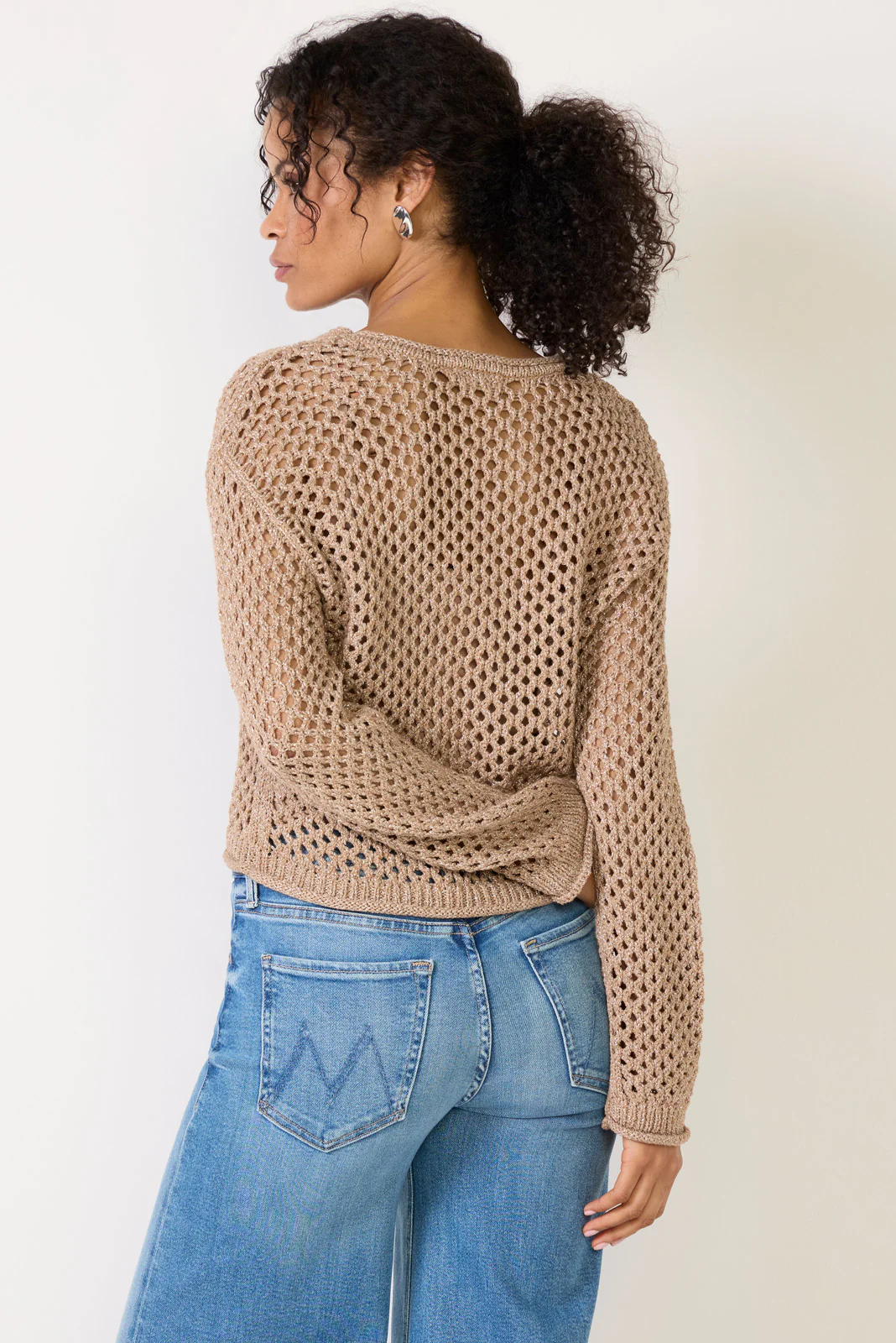 Cala Shimmer Crochet Sweater - Image 4