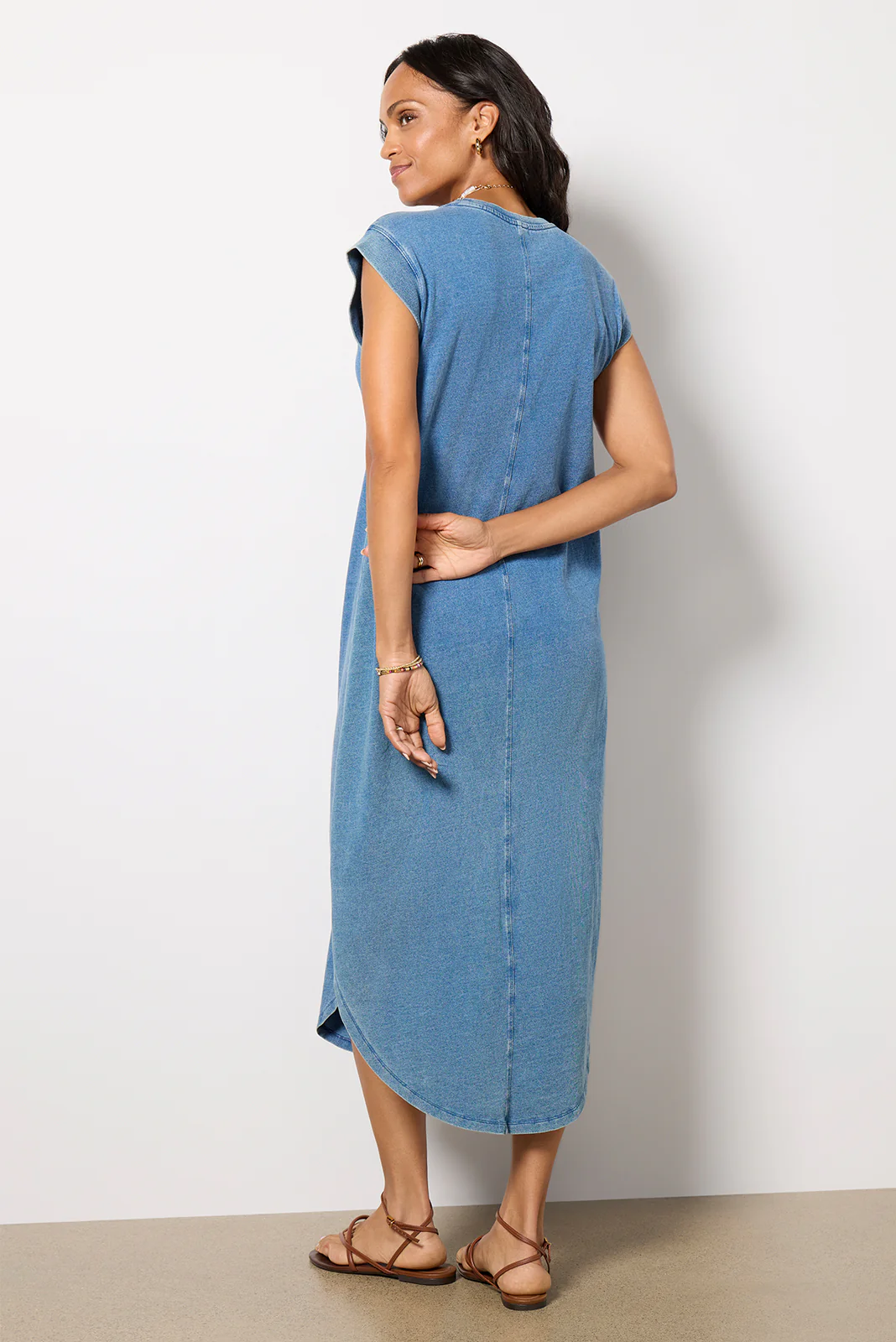 Calabasas Jersey Denim Dress - Image 4