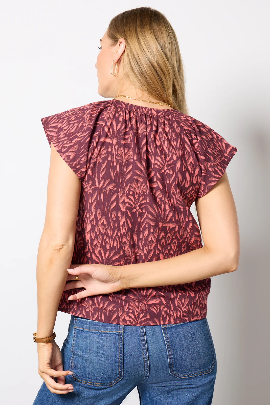 Calista Flutter Sleeve Top - Image 4