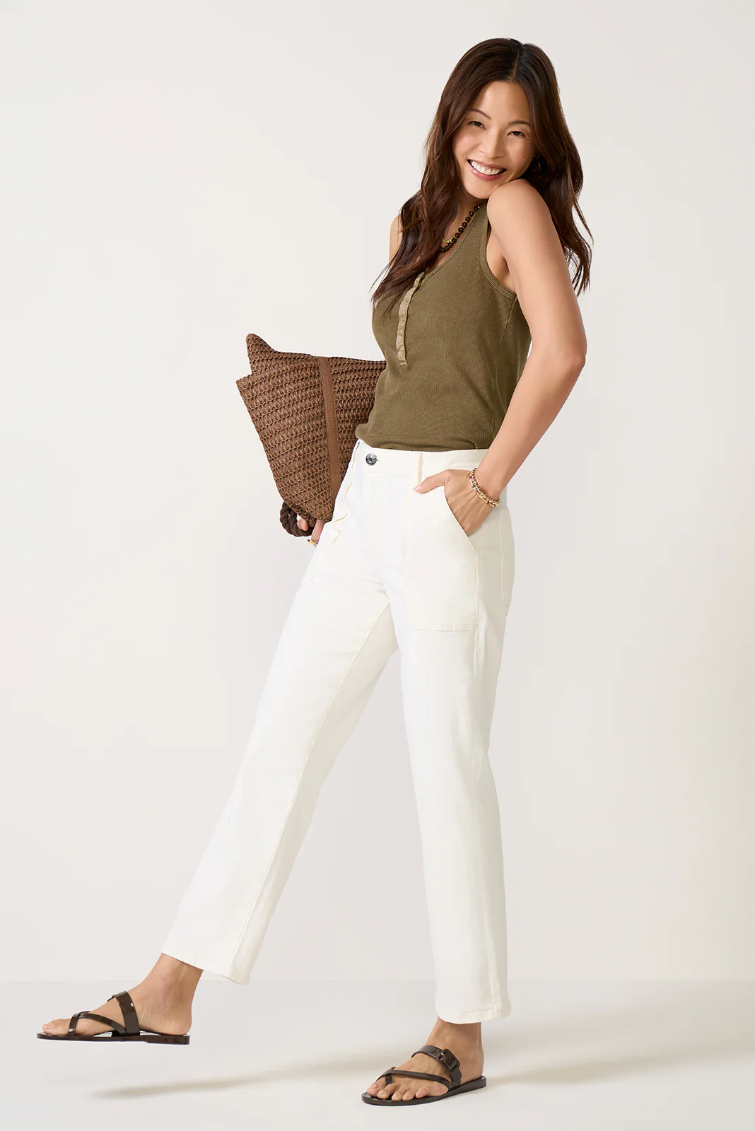 Callan Washed Henley Tank - Image 2
