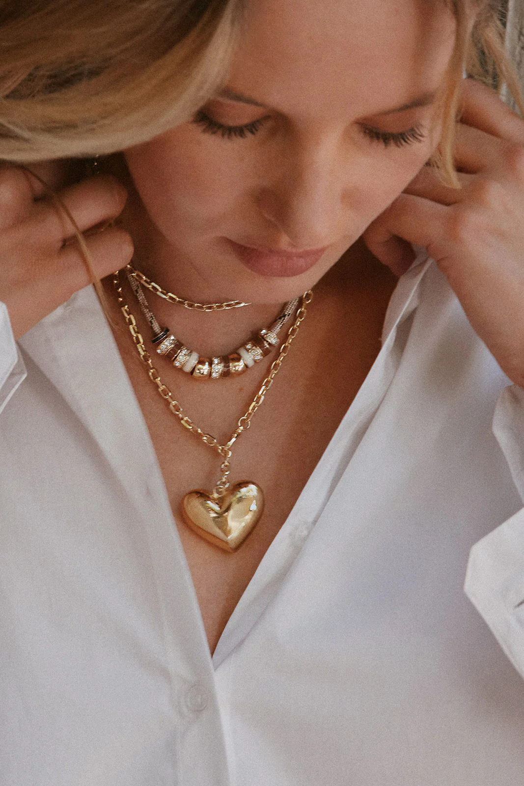 Carina Heart Drop Necklace - Image 7