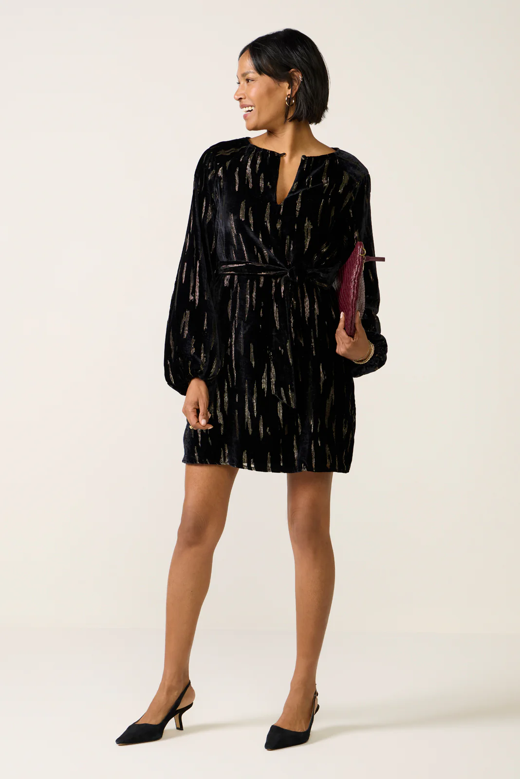 Carina Velvet Shift Dress - Image 2
