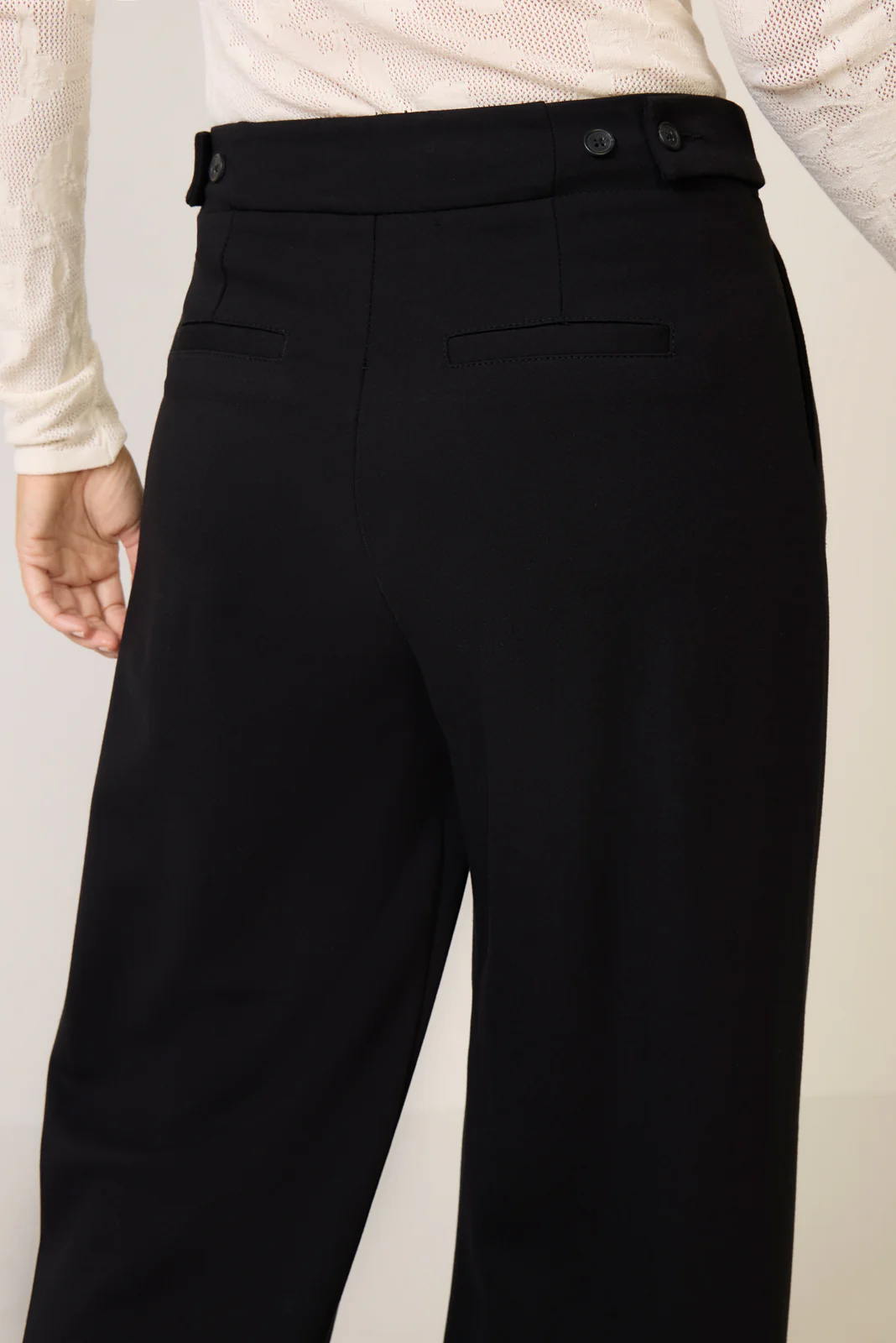 Cheryl Pleated Knit Wide Leg Trouser - Image 3