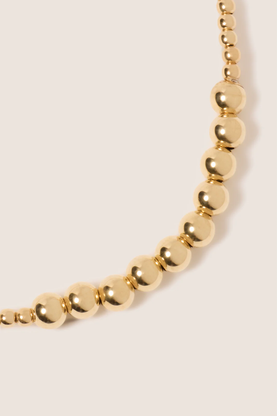 Classic Gold Beaded Bliss 2mm Bead Bracelet - Image 2