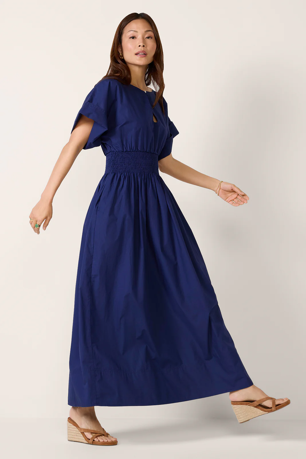 Coastal Poplin Elia Smocked Dress - Image 5