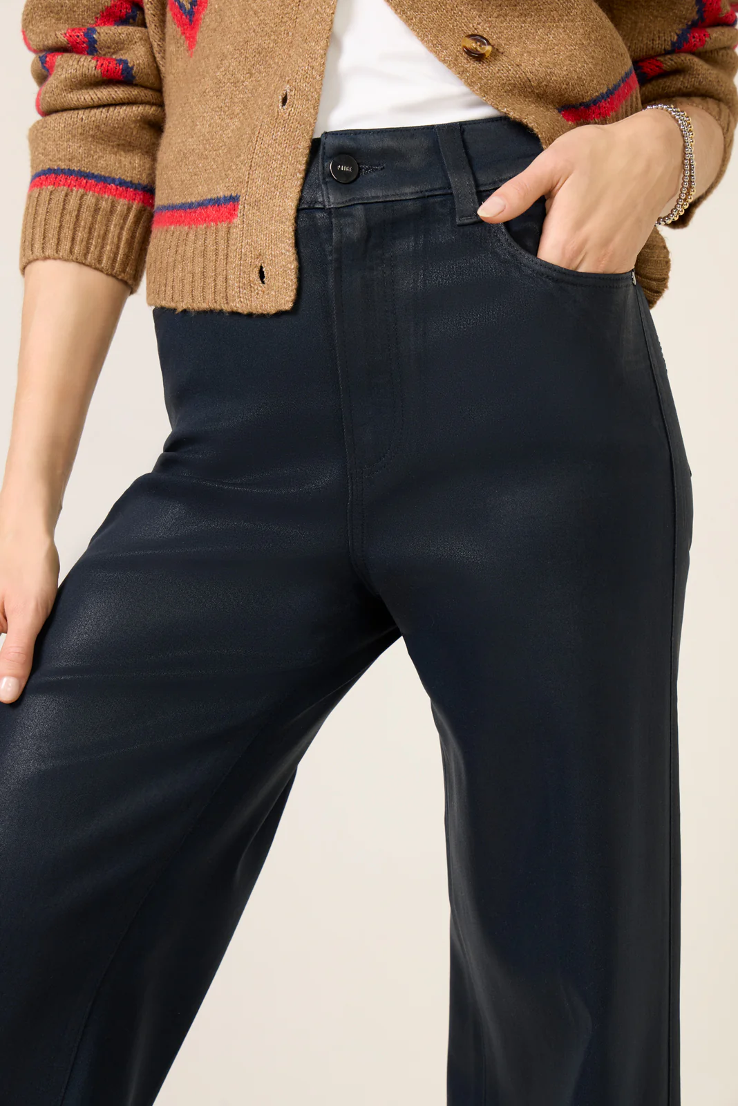 Coated Anessa Wide Leg Pant - Image 2
