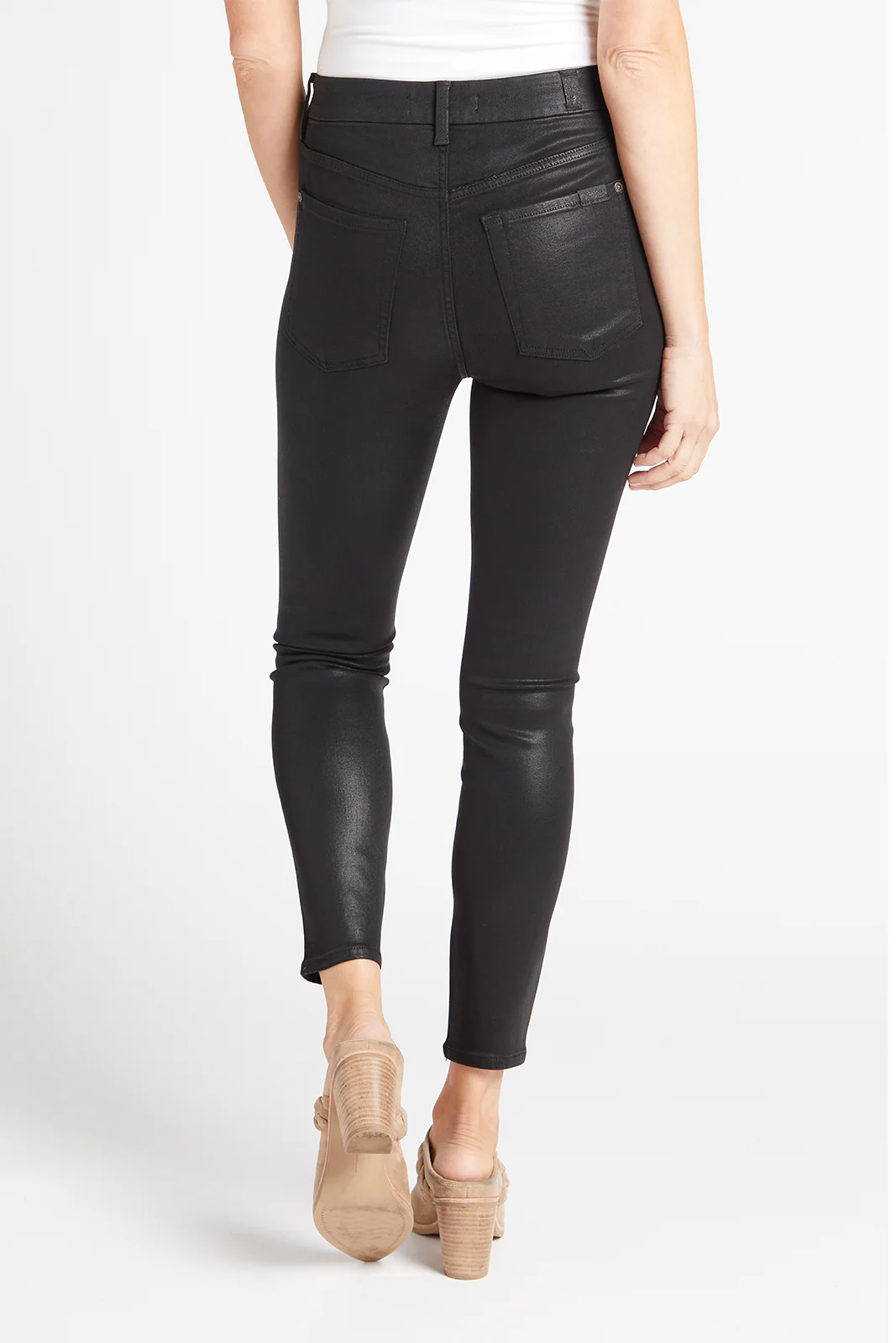 Coated High Waist Ankle Skinny - Image 3