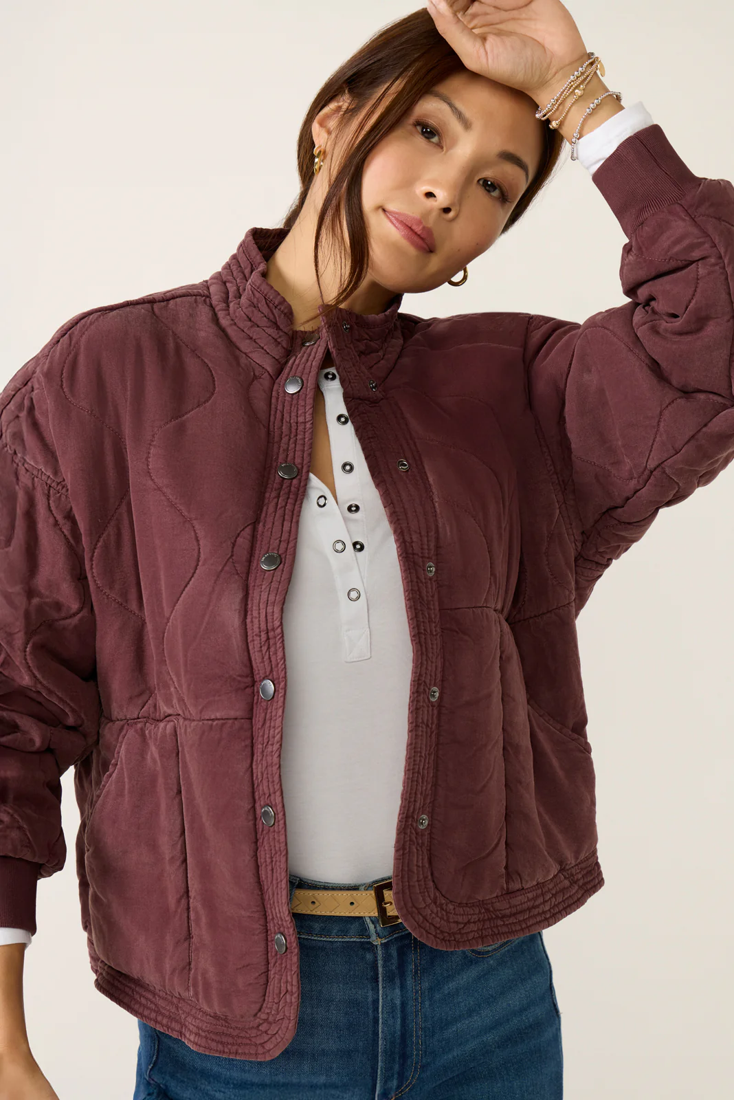 Cranberry Juice Quilted Jacket - Image 2