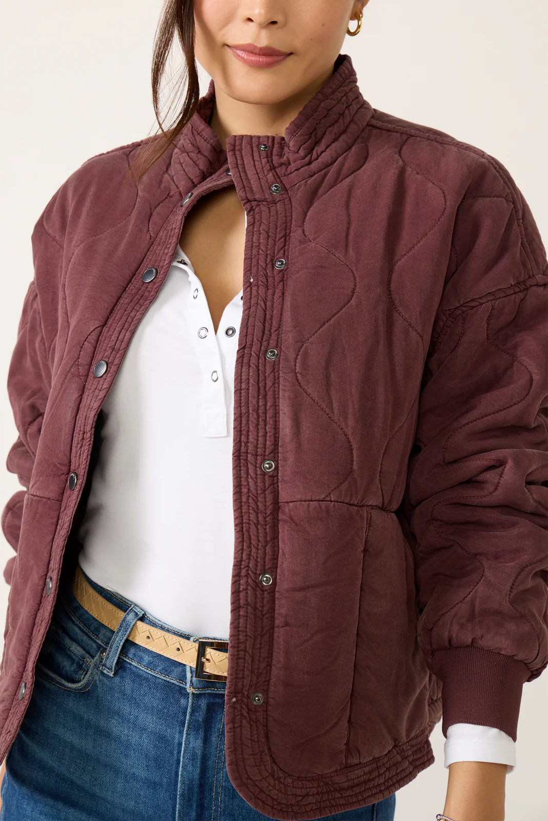Cranberry Juice Quilted Jacket - Image 3