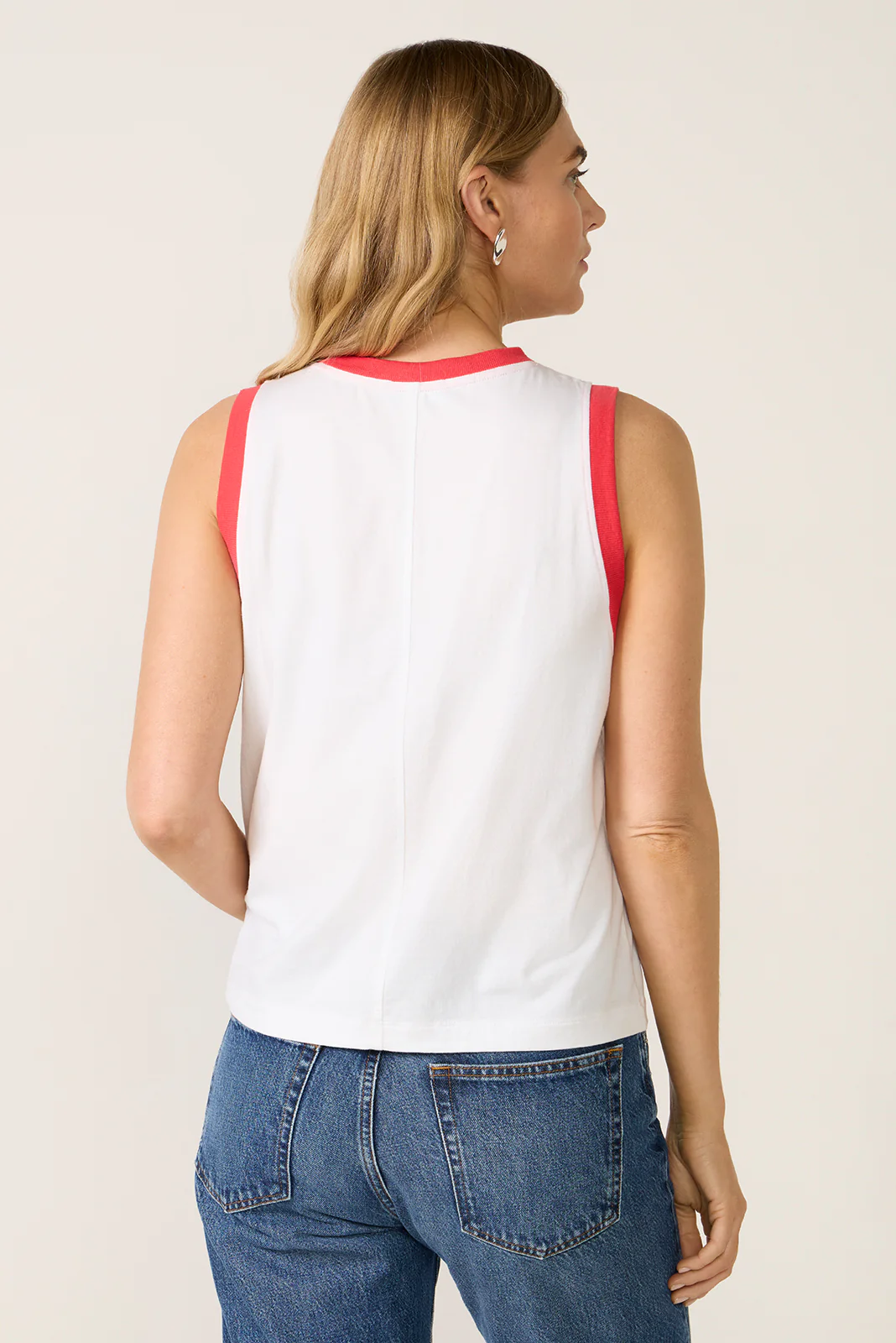 Crew Neck Ringer Tank - Image 4