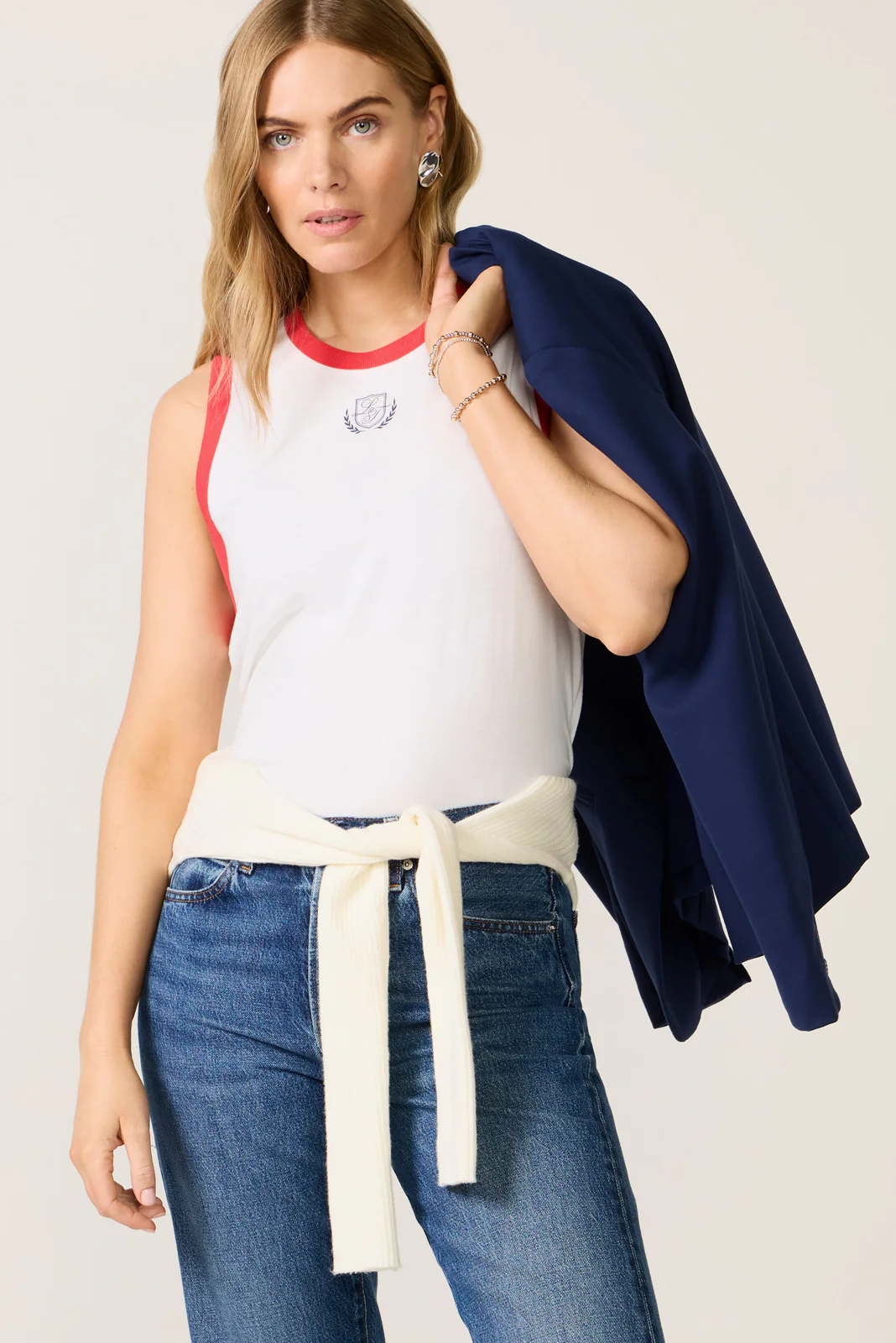 Crew Neck Ringer Tank - Image 5