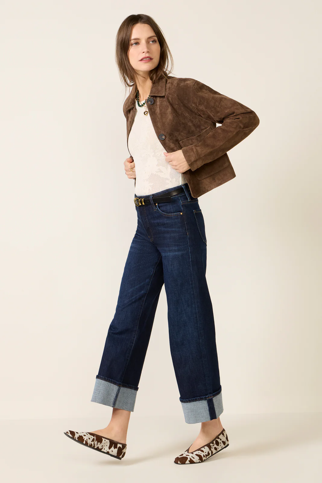 Crop Suede Jacket - Image 5