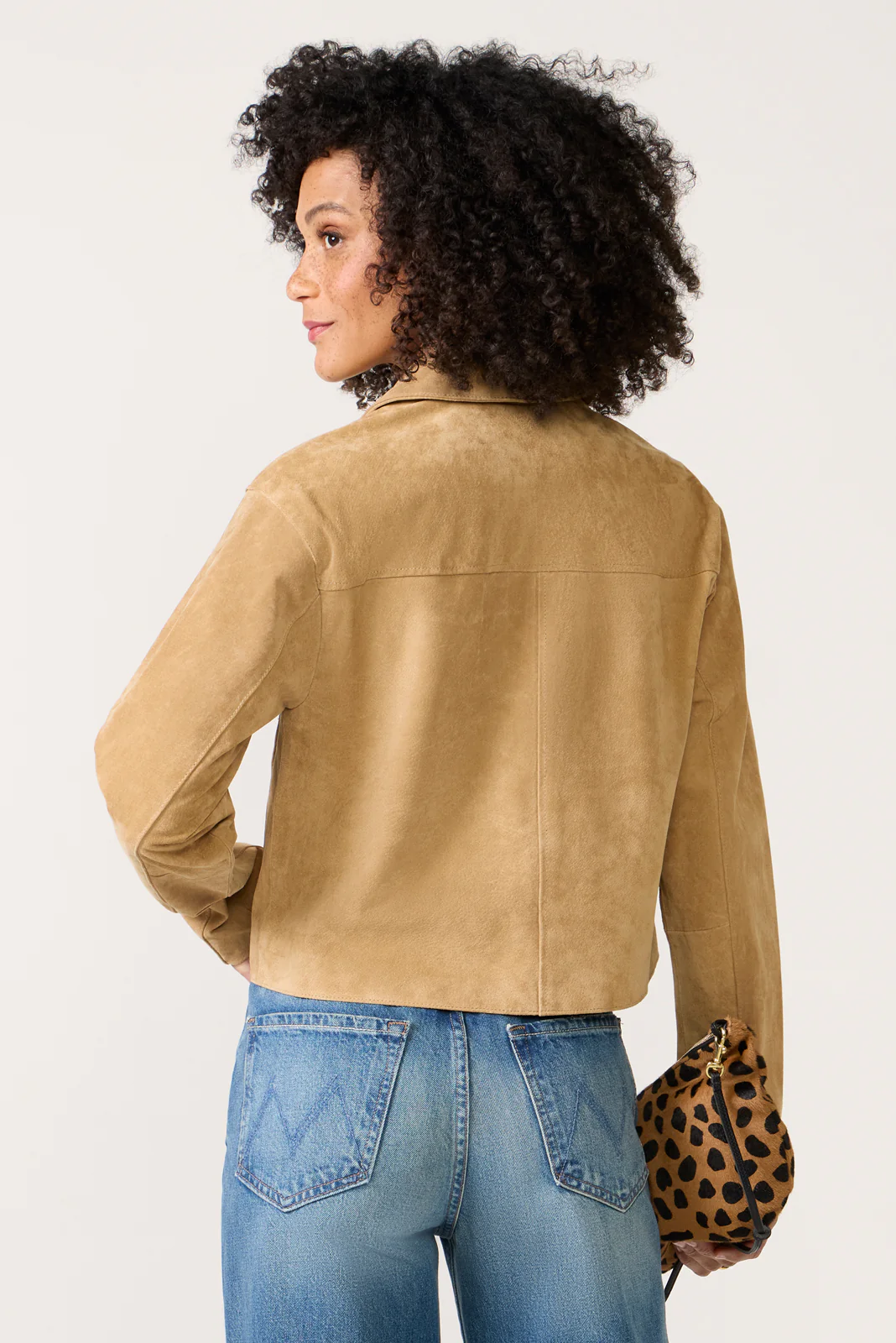 Crop Suede Jacket - Image 4