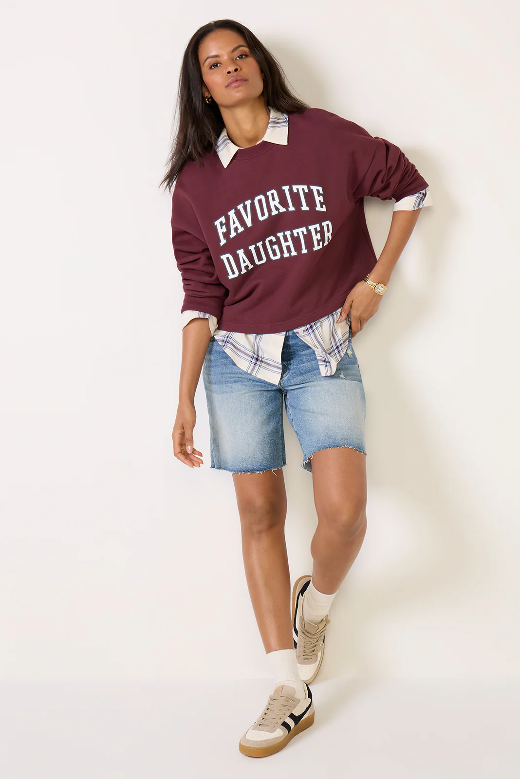 Cropped Collegiate Sweatshirt - Image 3