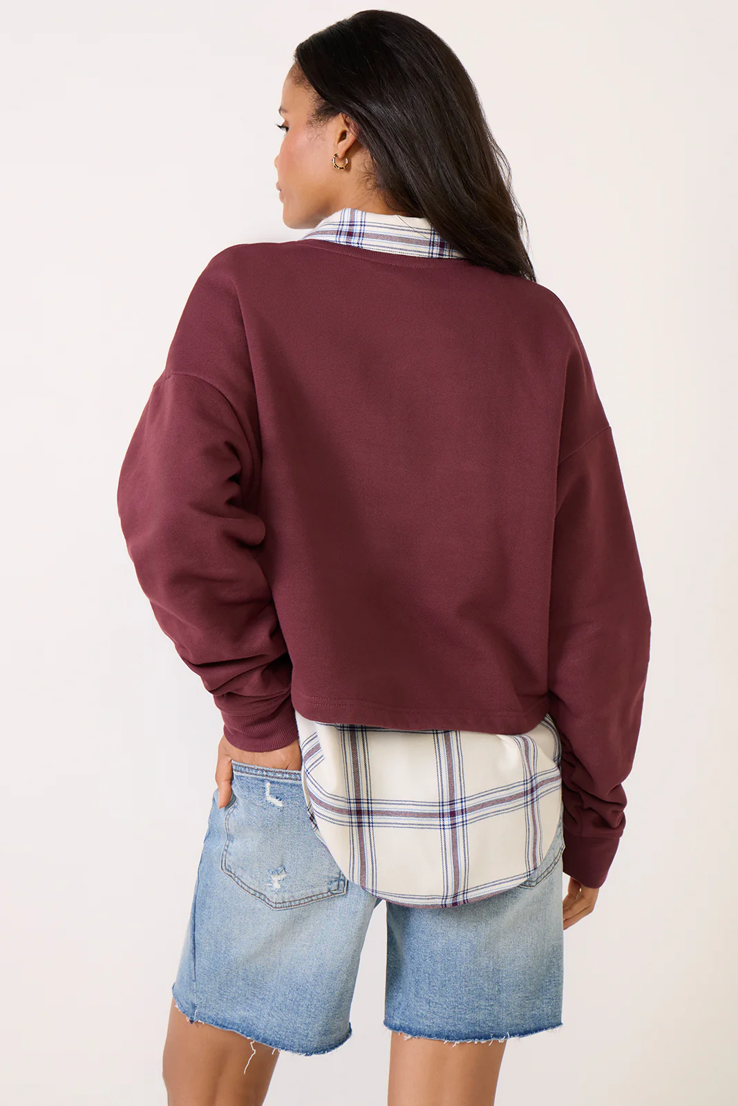 Cropped Collegiate Sweatshirt - Image 5