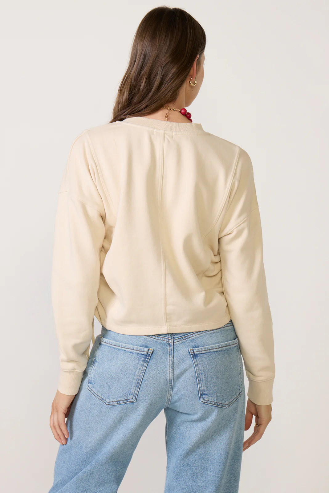 Dara Side Ruched Sweatshirt - Image 4