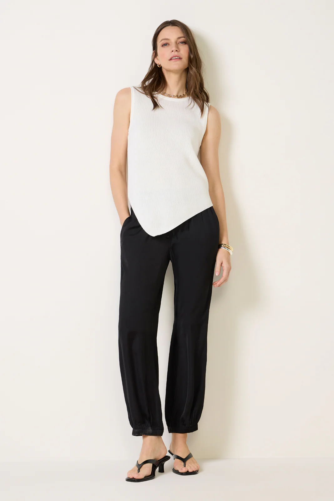 Demi Sleeveless Asymmetrical Sweater - Image 2