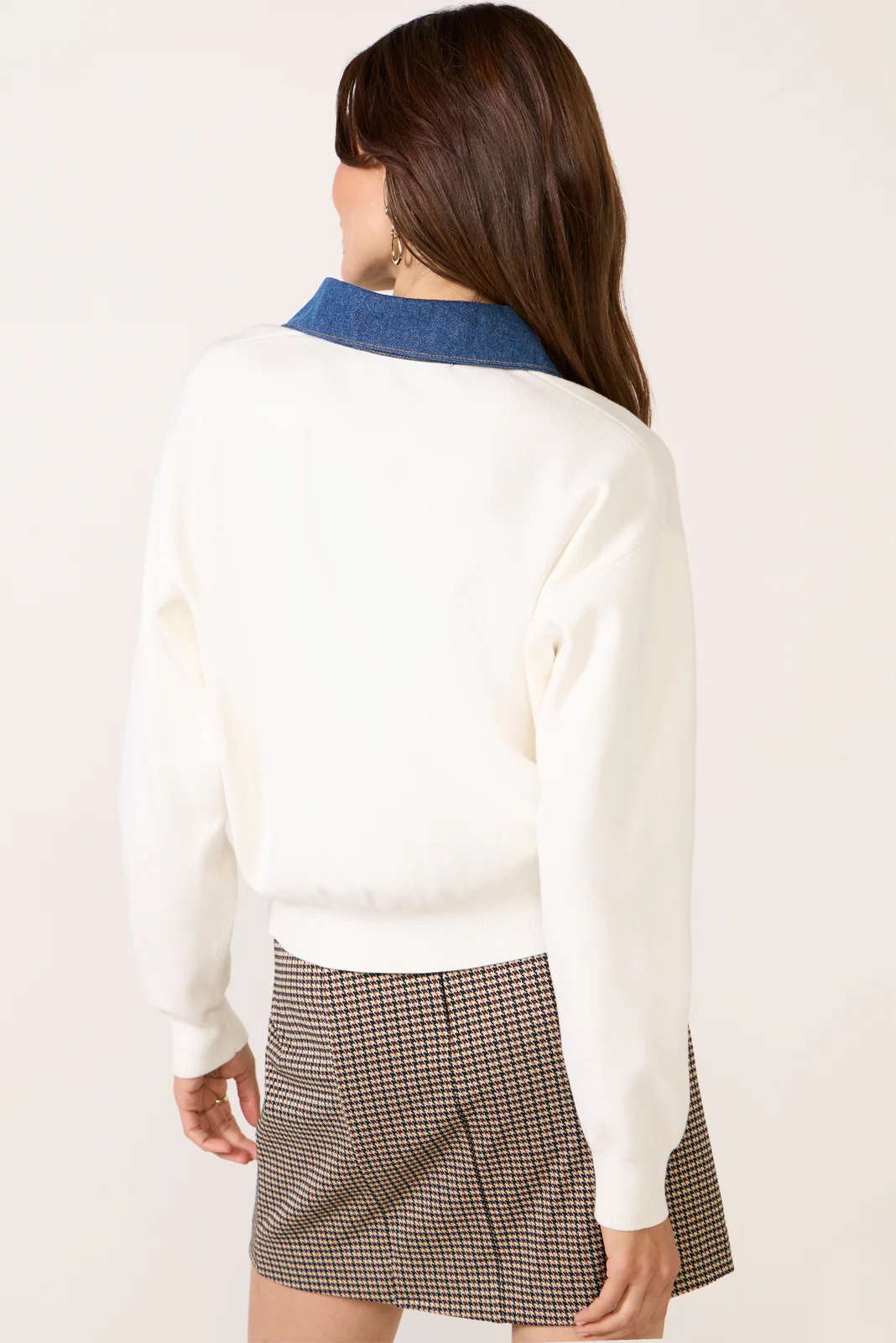 Denim Collared Sweater - Image 4