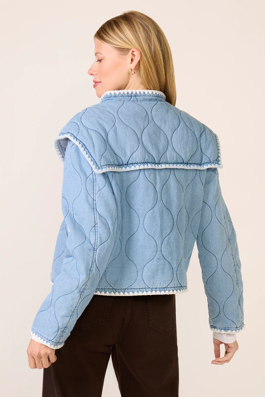Denim Quilted Jacket - Image 4