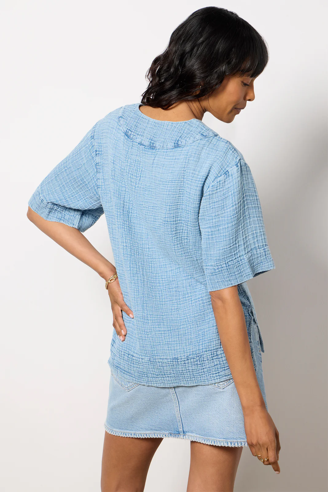Dune Cotton Gauze Popover - Image 4