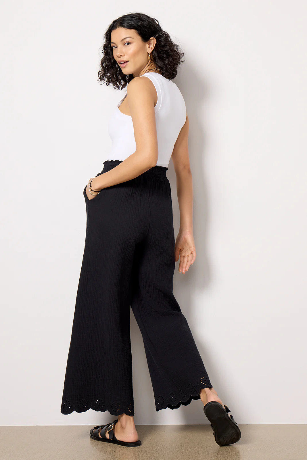 Eden Gauze Eyelet Pant - Image 4